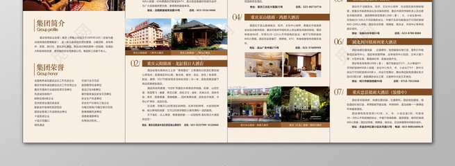 酒店折页国际旅行社公司生态苑酒店集团简介三折页